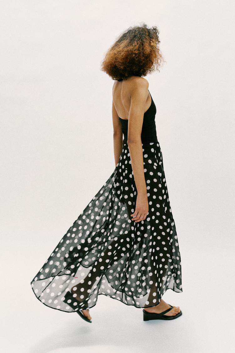 HALTER NECK DRESS WITH DOTS