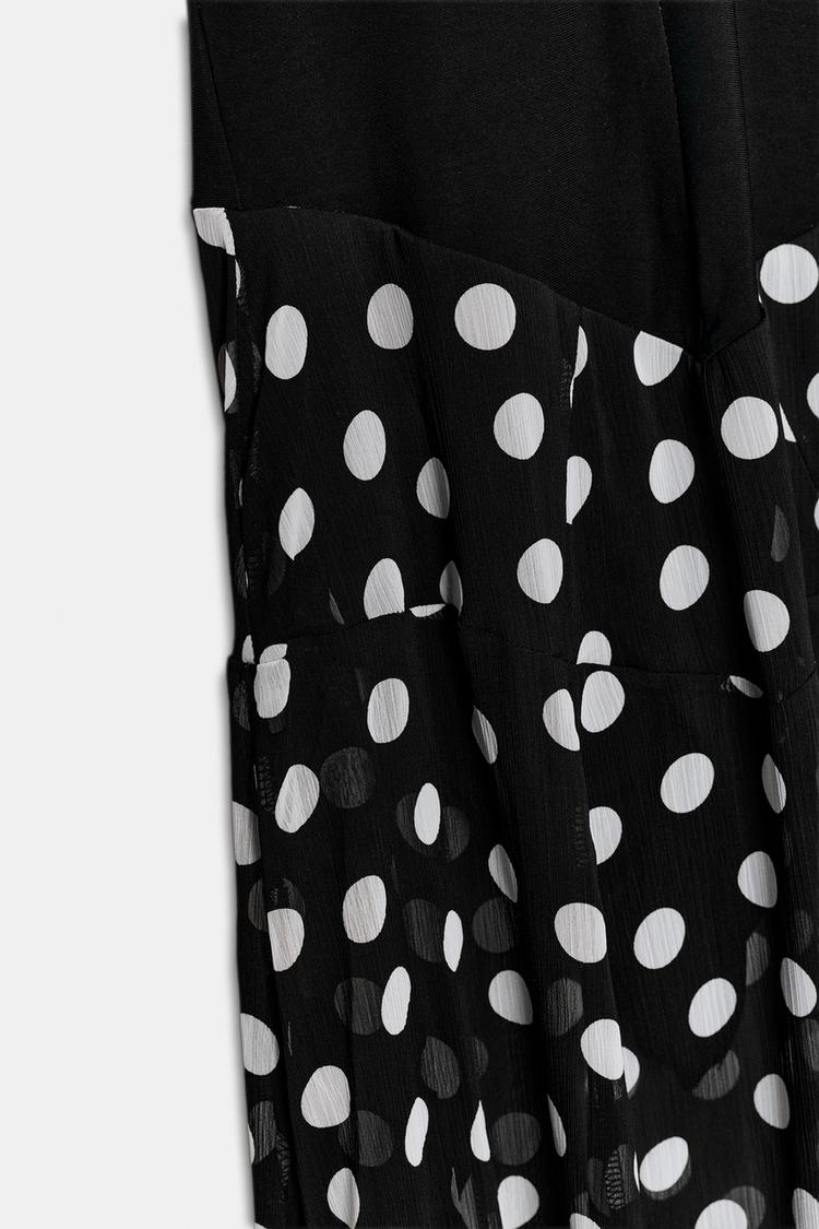 HALTER NECK DRESS WITH DOTS