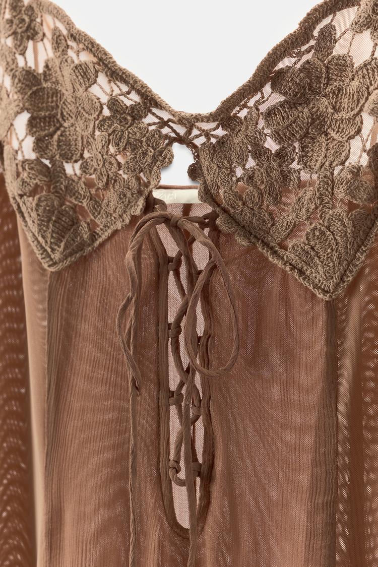 COMBINED CROCHET DRESS