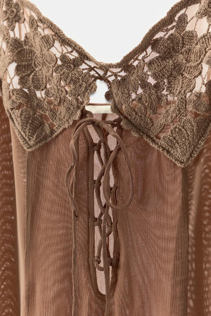 COMBINED CROCHET DRESS