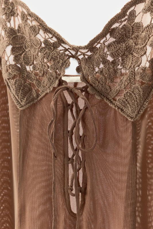 COMBINED CROCHET DRESS