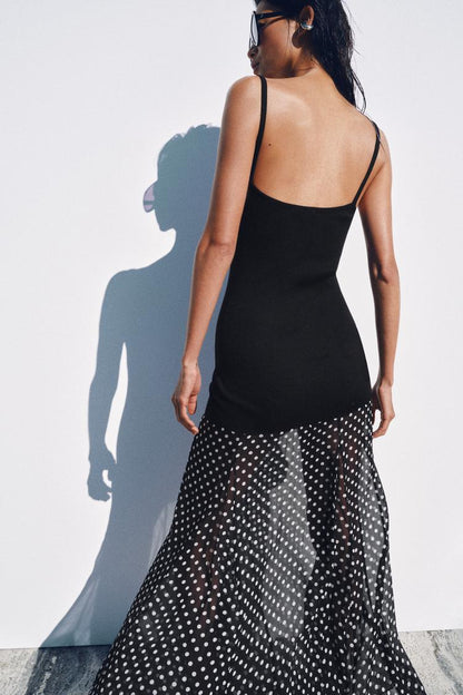 COMBINED POLKA DOT DRESS