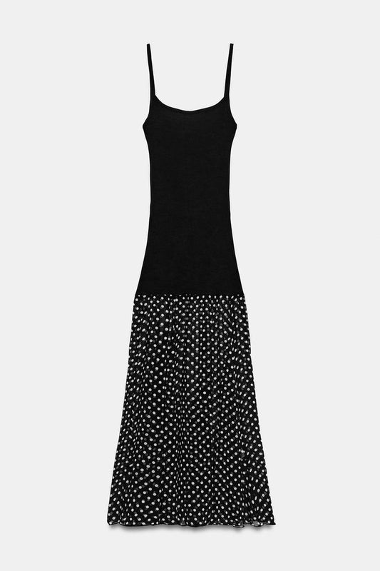 COMBINED POLKA DOT DRESS