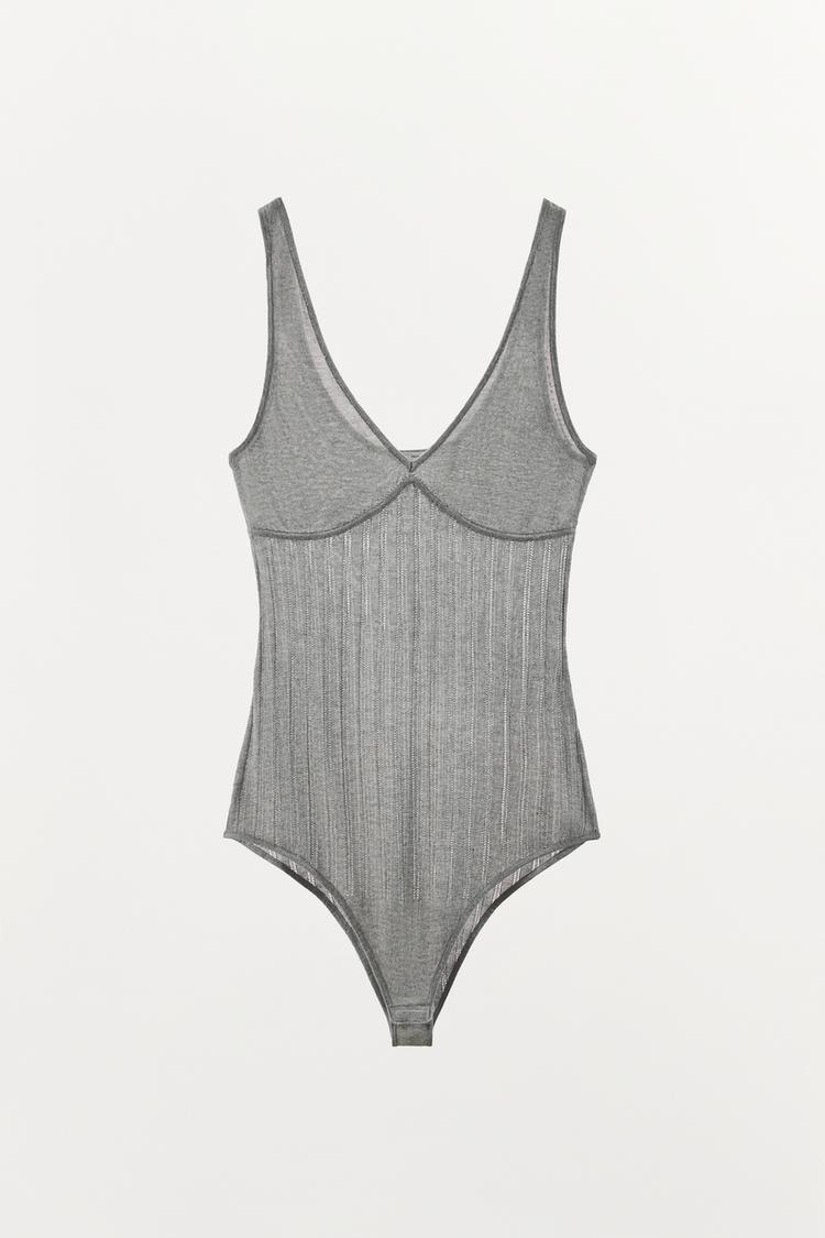 VISCOSE BLEND KNIT BODYSUIT