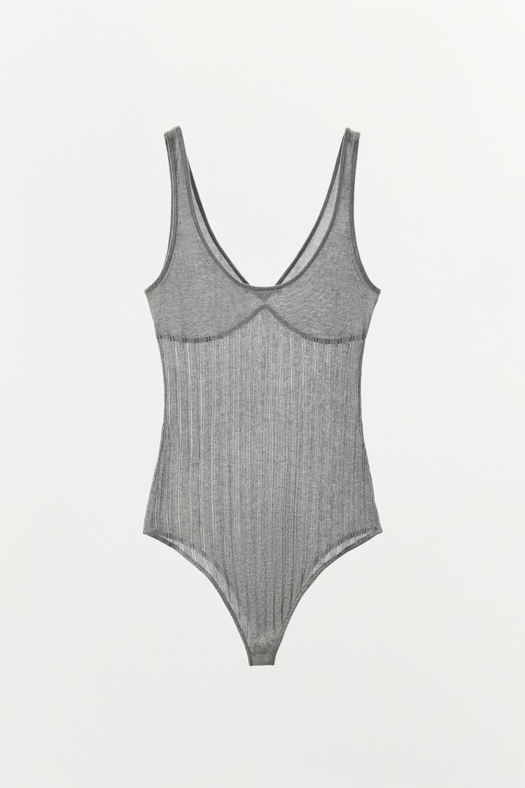 VISCOSE BLEND KNIT BODYSUIT