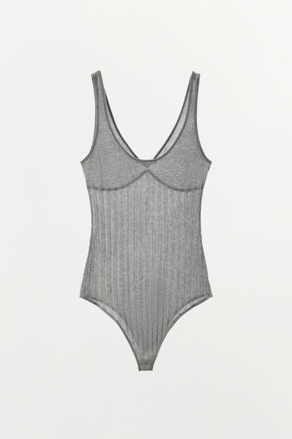 VISCOSE BLEND KNIT BODYSUIT