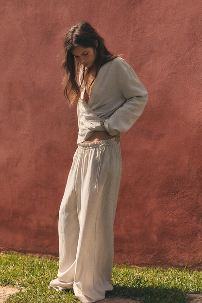 PALAZZO TROUSERS WITH TIE