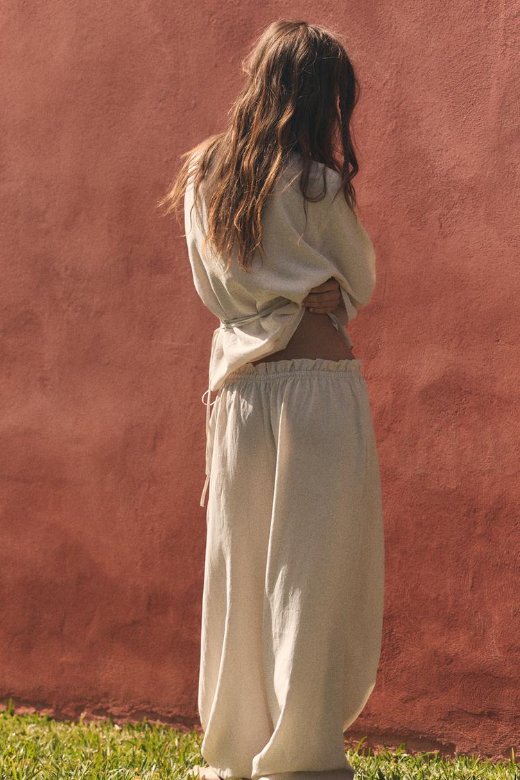 PALAZZO TROUSERS WITH TIE