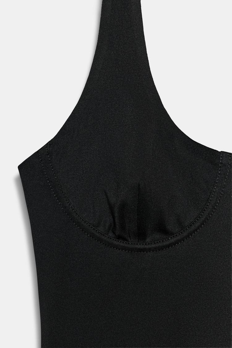 POLYAMIDE HALTER TOP