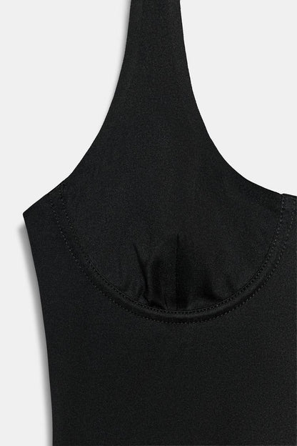 POLYAMIDE HALTER TOP