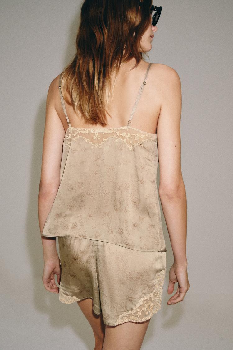 EMBROIDERED CAMISOLE TOP