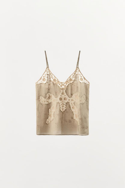 EMBROIDERED CAMISOLE TOP