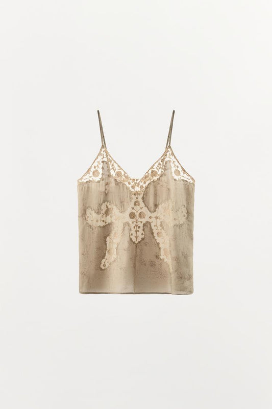 EMBROIDERED CAMISOLE TOP