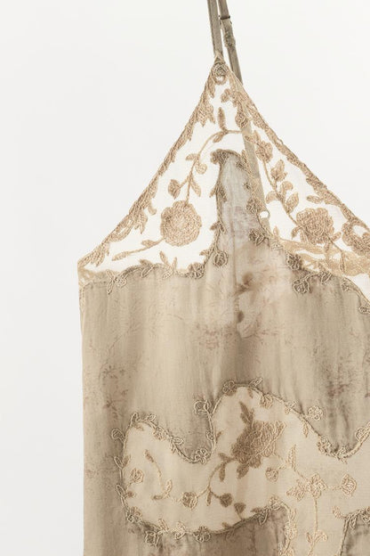 EMBROIDERED CAMISOLE TOP