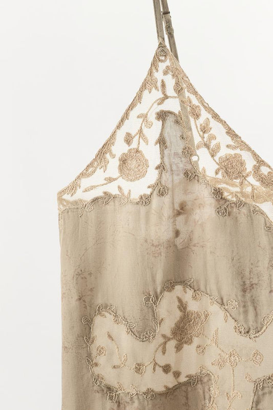 EMBROIDERED CAMISOLE TOP