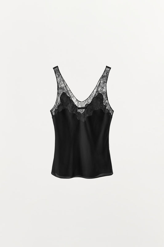 SATIN LACE TOP