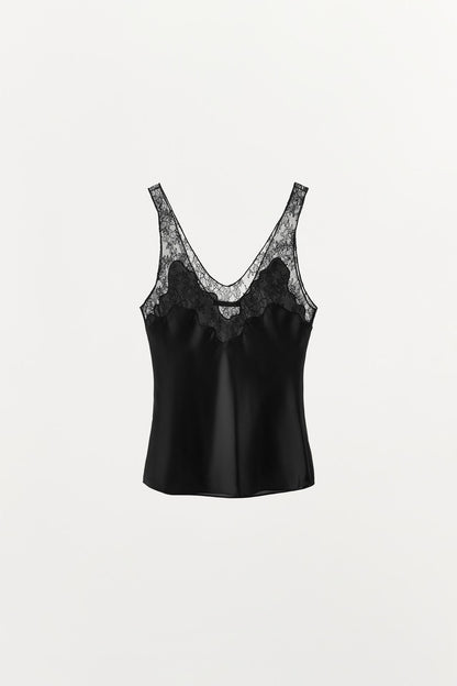 SATIN LACE TOP