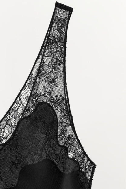 SATIN LACE TOP