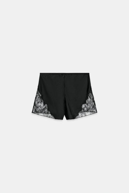SATIN LACE SHORTS