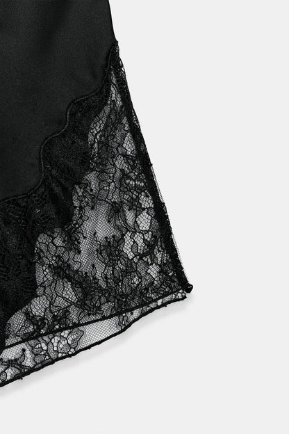 SATIN LACE SHORTS