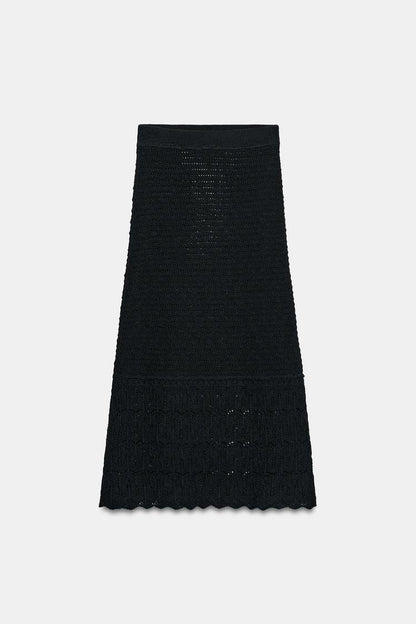 POINTELLE KNIT MAXI SKIRT