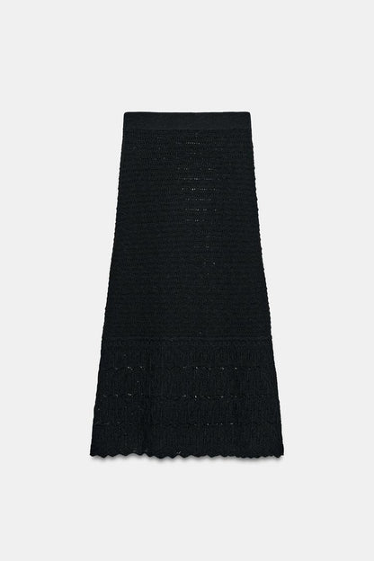 POINTELLE KNIT MAXI SKIRT