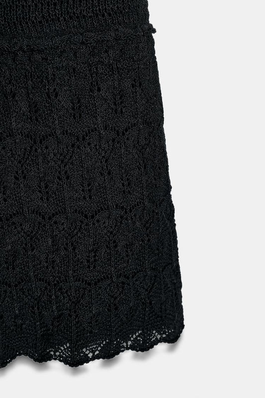 POINTELLE KNIT MAXI SKIRT