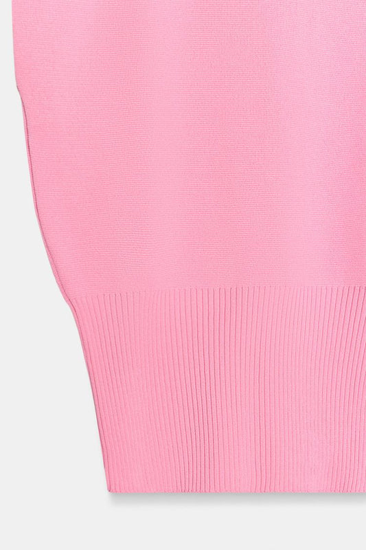 KNIT TOP WITH SHOULDER PADS