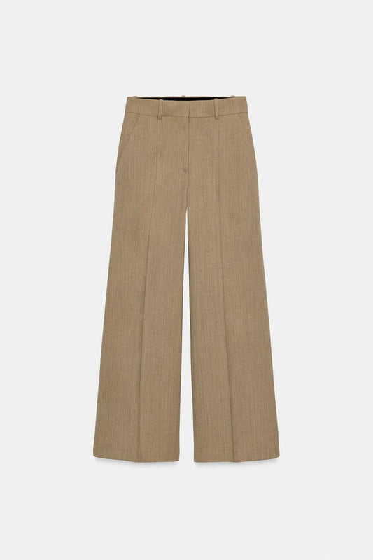 TROUSERS WITH WOOL SEAM DETAIL ZW COLLECTION