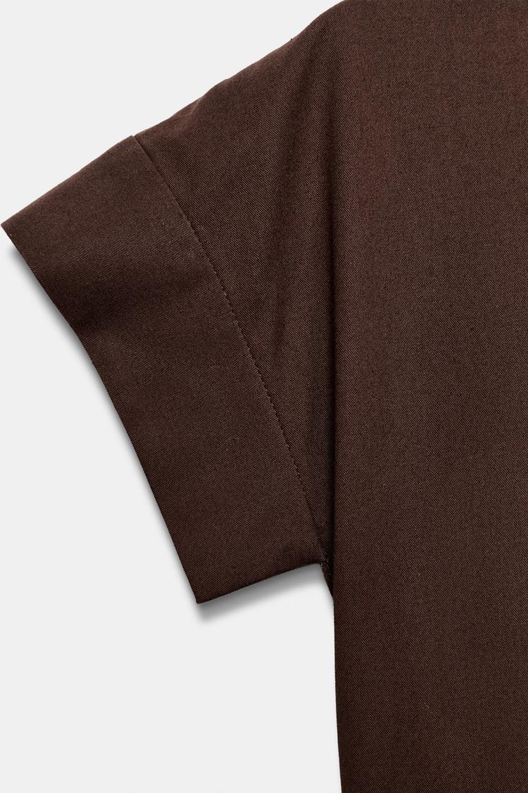 POPLIN PLEATED DRESS