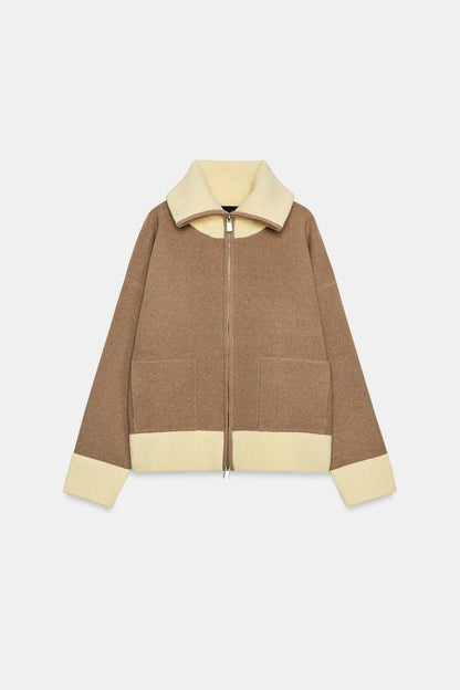 ZIP-UP KNIT CARDIGAN