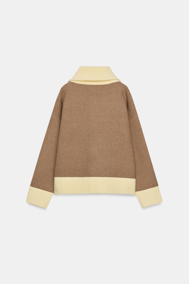 ZIP-UP KNIT CARDIGAN