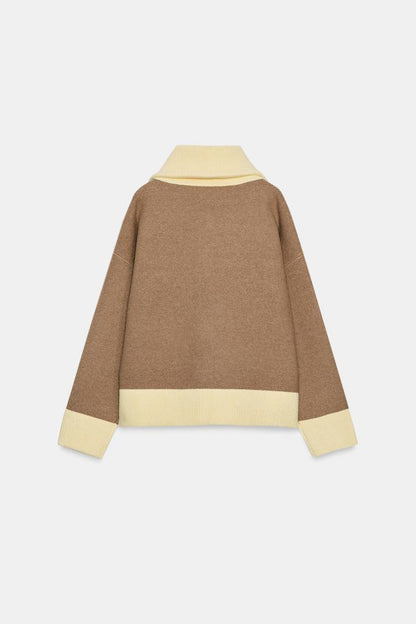 ZIP-UP KNIT CARDIGAN