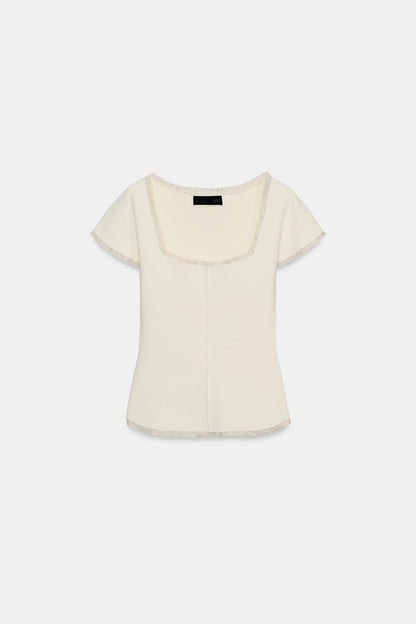 CORSETRY-INSPIRED KNIT TOP