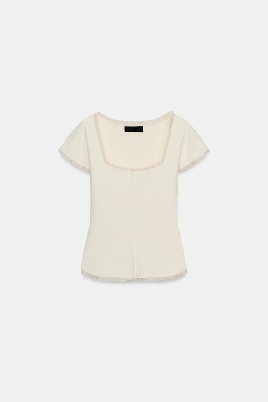 CORSETRY-INSPIRED KNIT TOP