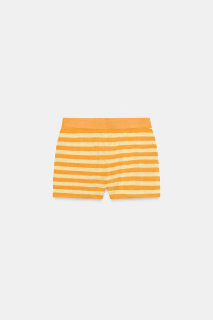 STRIPED KNIT SHORTS