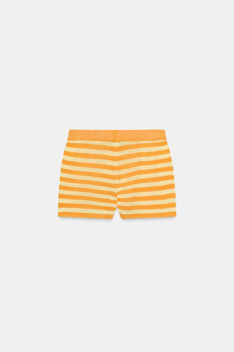 STRIPED KNIT SHORTS