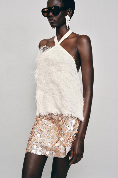 SEQUIN MINI SKIRT
