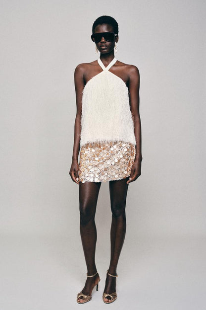 SEQUIN MINI SKIRT