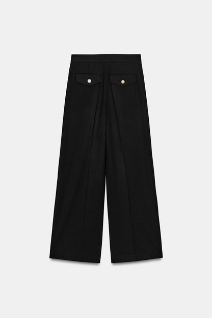WIDE LEG TROUSERS WITH DARTS