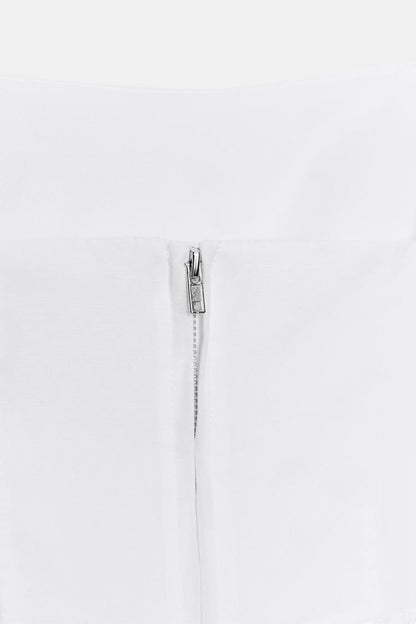 CORSETRY-INSPIRED POPLIN CROP TOP