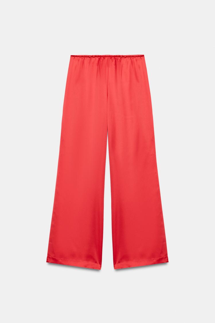 SATIN TROUSERS WITH DRAWSTRINGS
