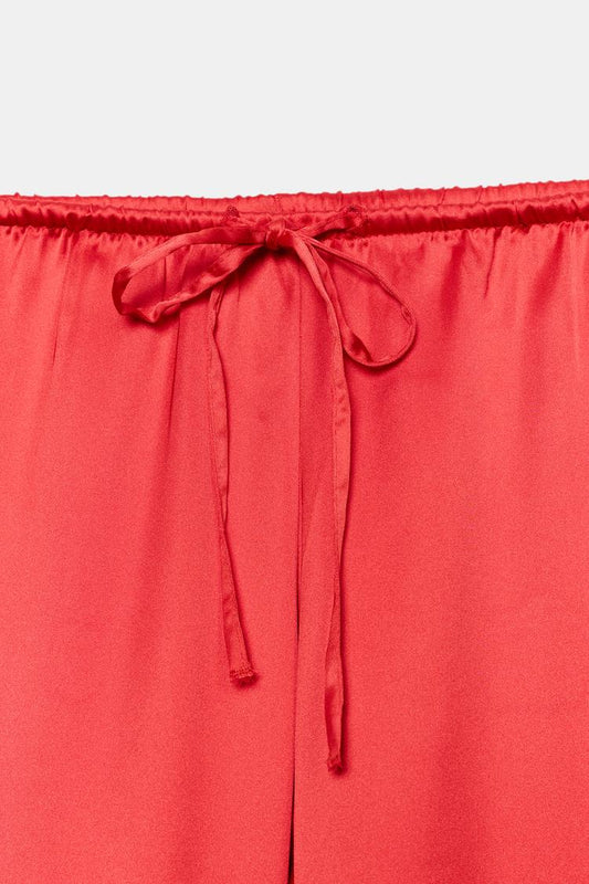 SATIN TROUSERS WITH DRAWSTRINGS
