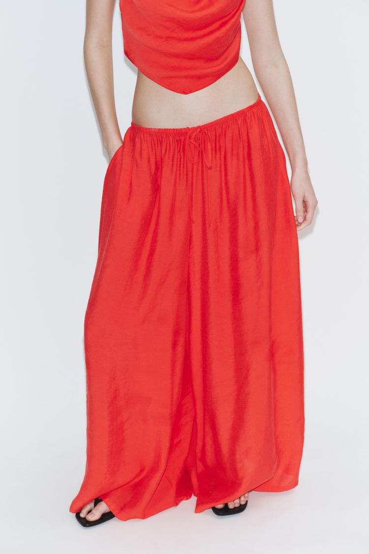 DRAWSTRING PALAZZO TROUSERS