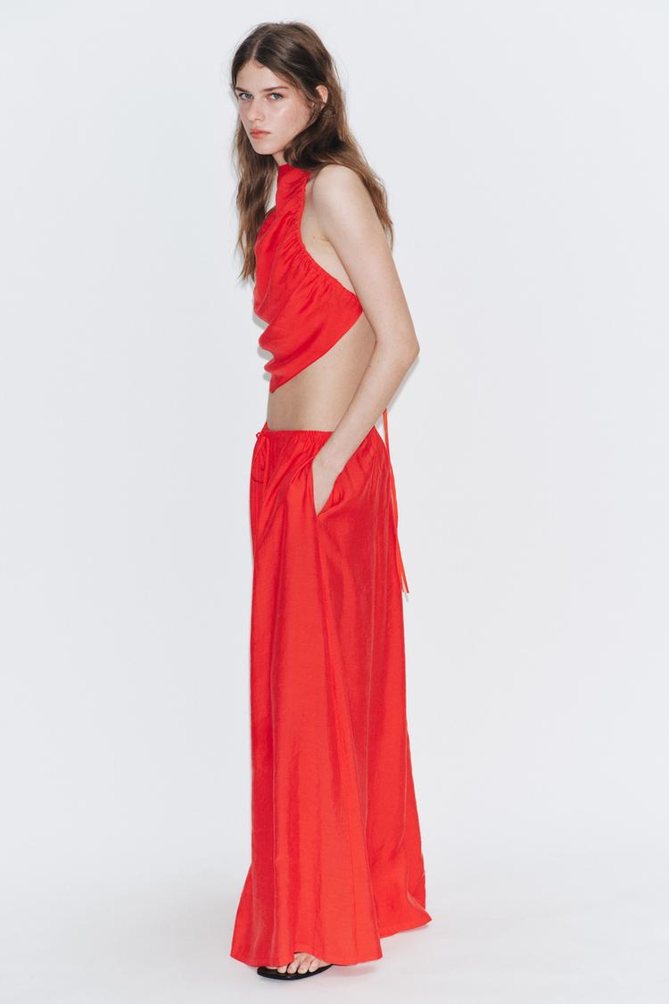 DRAWSTRING PALAZZO TROUSERS