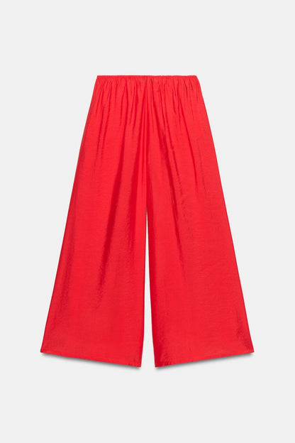 DRAWSTRING PALAZZO TROUSERS