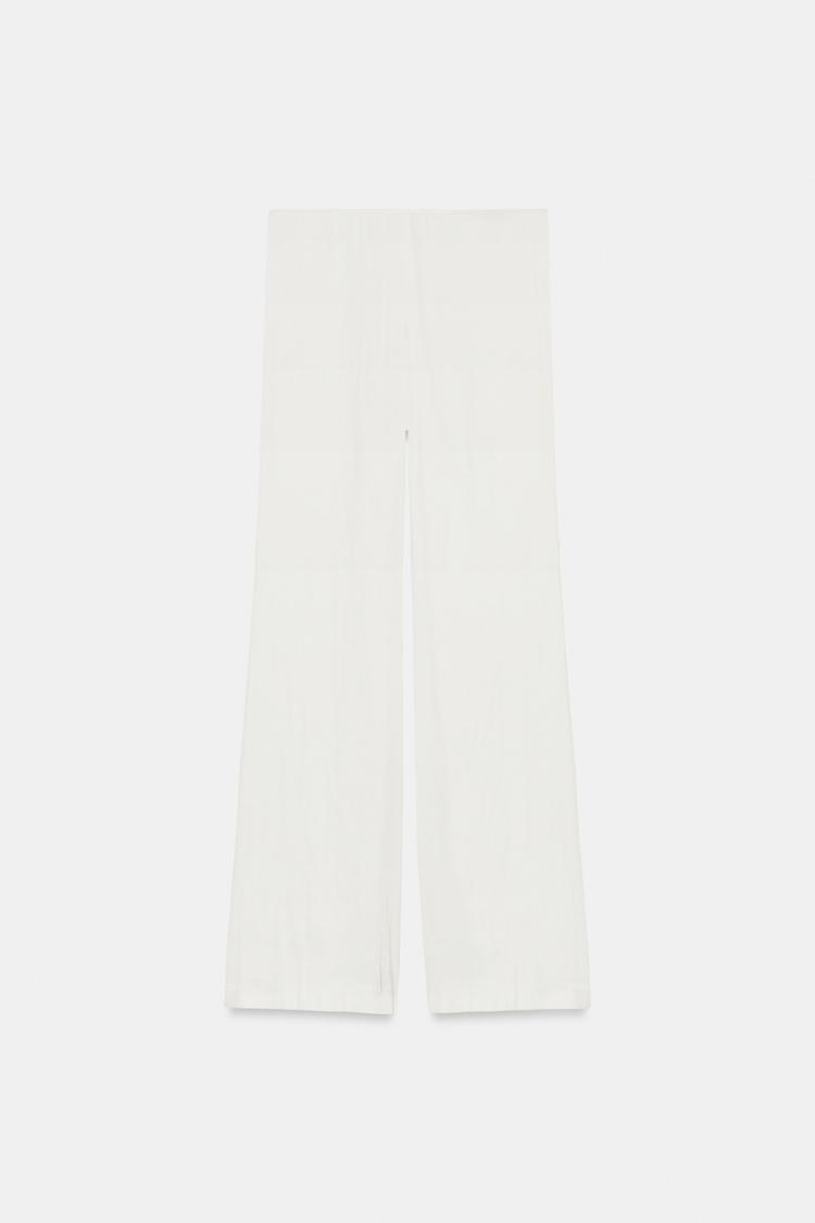 SATIN FLARE TROUSERS