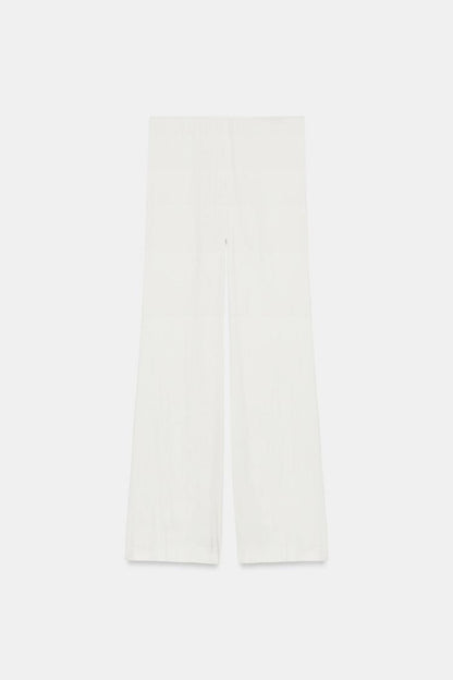 SATIN FLARE TROUSERS