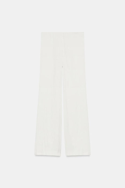 SATIN FLARE TROUSERS