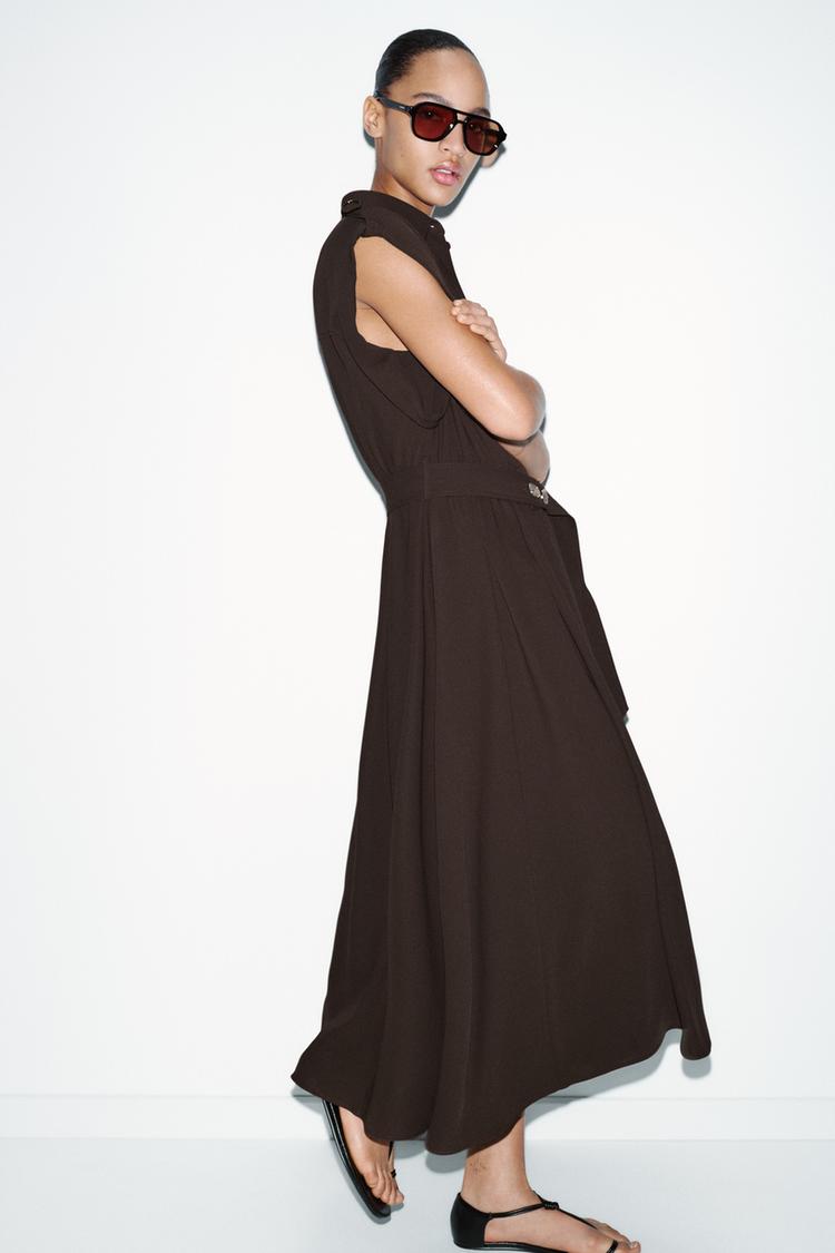 MIDI DRESS WITH BELT